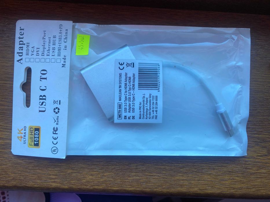 Przejściówka usb c na usb , hdmi , usb c