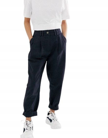 Petite spodnie granatowe luźne na co dzień 34 1rna