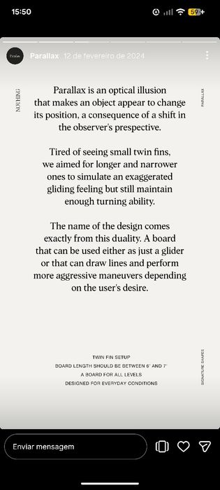 Surfboard nothing 6'8 parallax quad