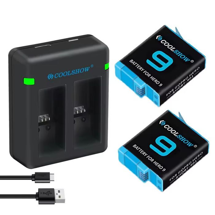 Два аккумулятора gopro hero 9 1800mah и зарядное новые