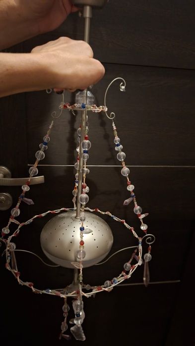 Lampa sypialnia pokój dziewczynki etno koraliki
