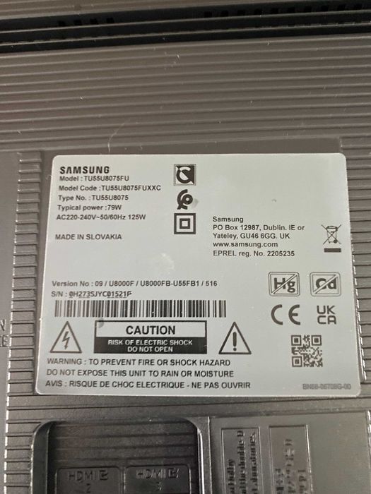 Nowe nóżki podstawa do TV Samsung BN96-60954B TU55U8075FU komplet