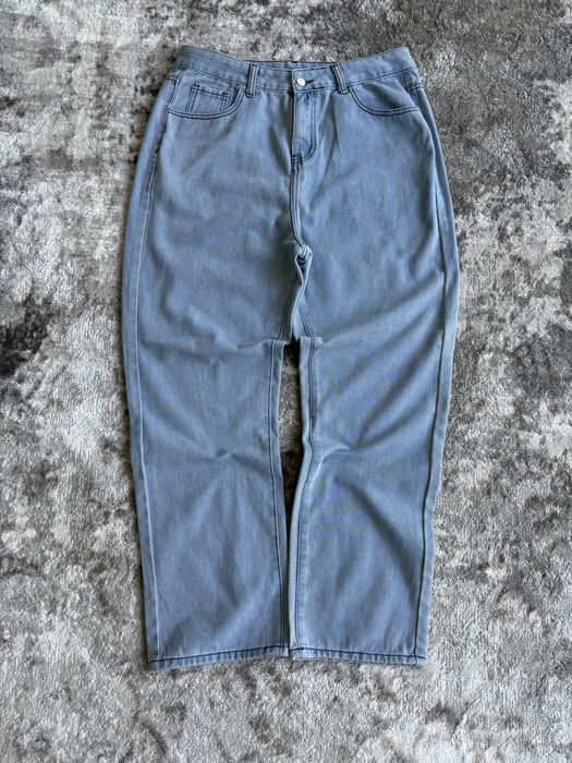 Calças de Ganga Baggy Azul-Claro