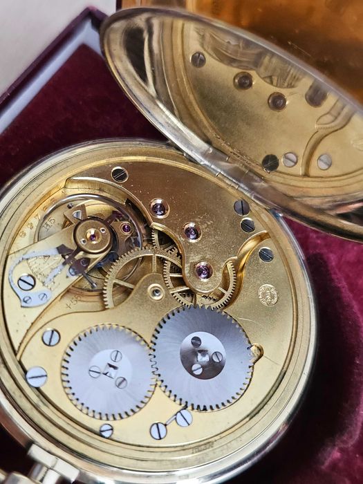 IWC Schaffhausen 51,00mm złoty 14k z 1929 roku + dewizka + pudełko