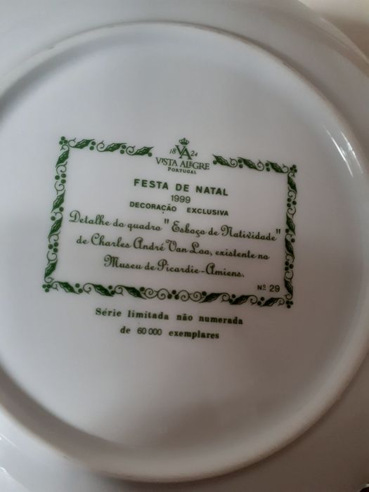 Pratos de natal. Vista Alegre