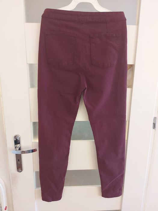 bordowe jeansy xl 42 sinsay bordo jeans rurki