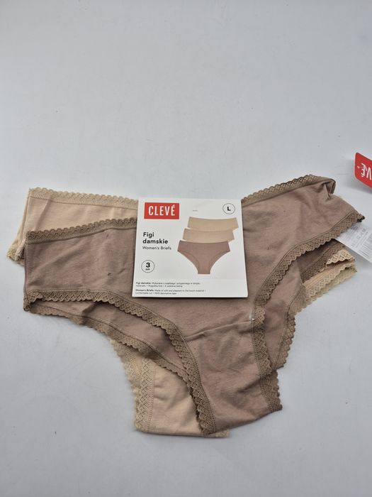 figi damskie marki Cleve 3szt nowe L