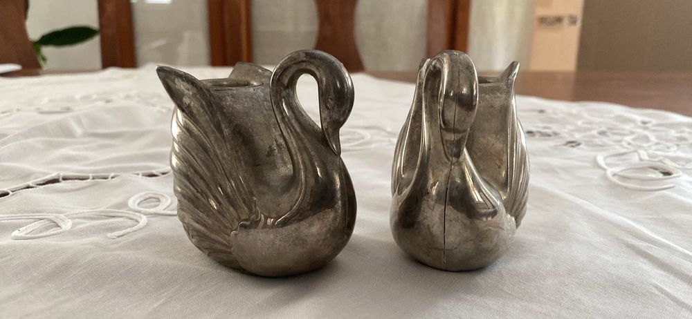 Porta velas decorativo, cisne