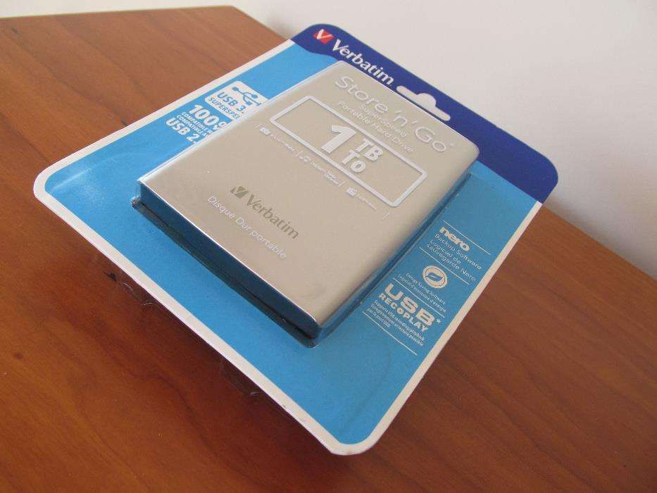 Verbatim Store&#x27;n&#x27;Go External Hard Drive USB 3.0 1TB - 2.5&#x27;&#x27; (Silver)64550763479298120