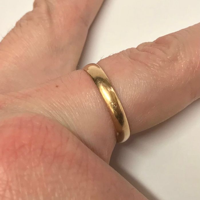 Złota OBRĄCZKA damska 14K wąska KLASYCZNA cud r.29