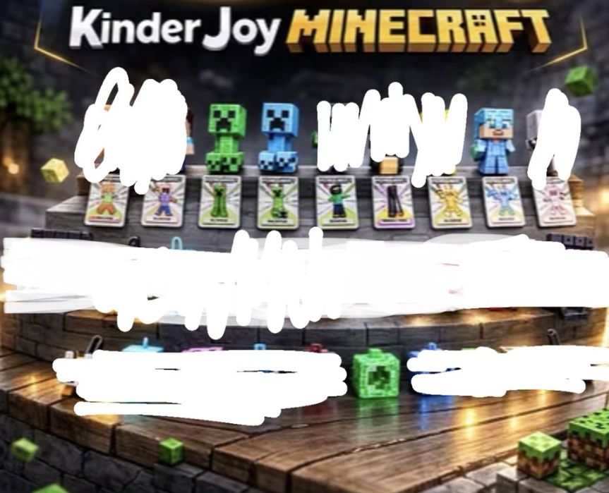 Фігурки kinder minecraft кіндер майнкрафт