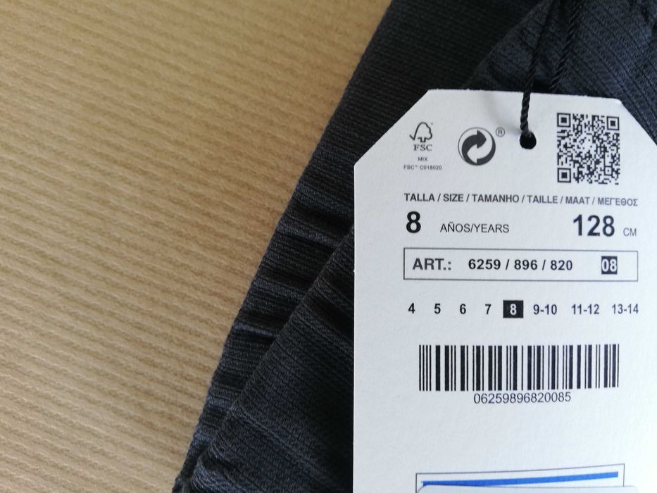 Zara spodnie dziewczęce 128 cm