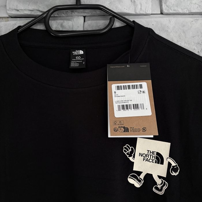 Koszulka t-shirt the north face tnf logo tee czarna black never stop exploring oversized offline boxy góry