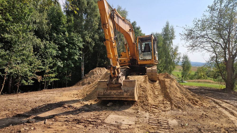 Wynajem koparki obrotowej  gąsienicowej 20ton