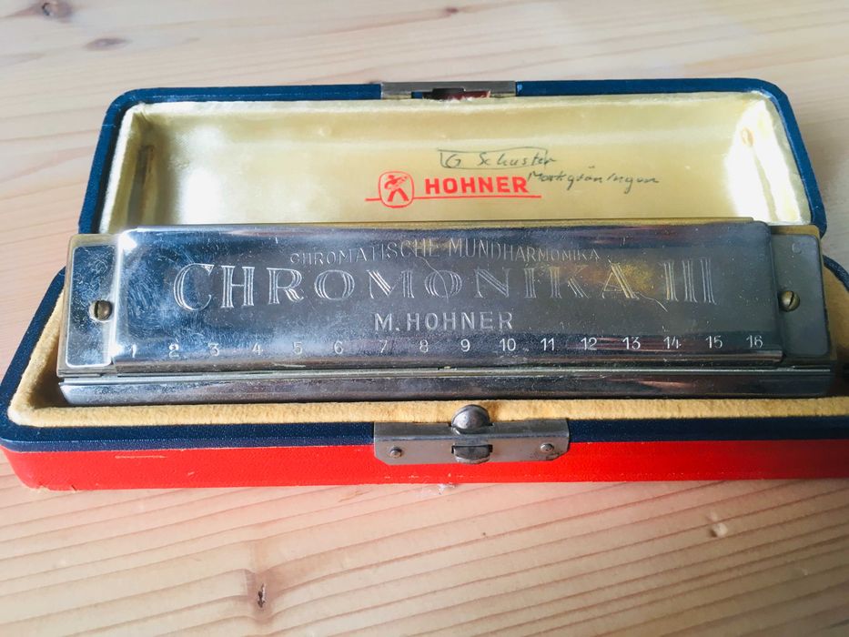 harmonijka ustna HOHNER Chromonika III stara ok 1950 roku