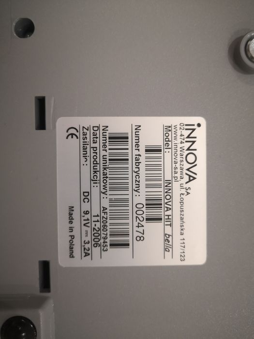 Nowa kasa fiskalna innova HIT bella