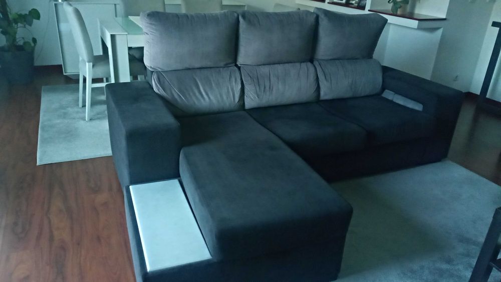 Sofá chaise lounge de 3 lugares