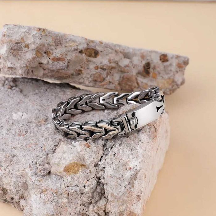 Масивний чоловічий браслет медична сталь ширина 12мм довжина 21.5см