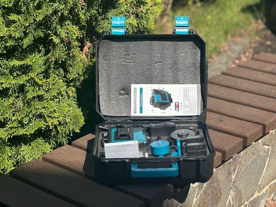 ‼️ Професійний лазерний нівелір 4D, 16 ліній, 2 АКБ. Відкалібрований