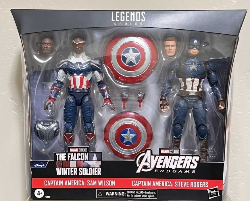 Figuras Marvel Legends Captain America Sam Wilson and Steve Rogers