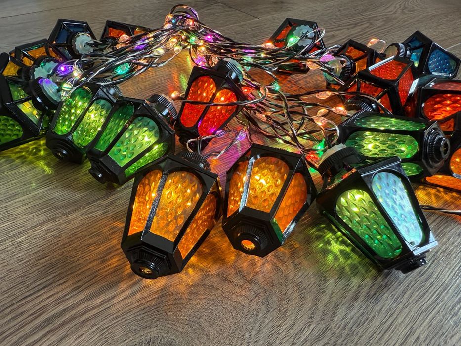 Гирлянда СССР Фонарик (ВЗЭП) Smart LED black (18 фонариков, 9 метров)