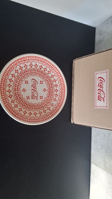 Coca Cola Bolesławiec talerz talerzyk ceramika porcelana