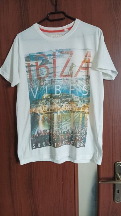 S soulstar t-shirt koszulka męska z nadrukiem biała