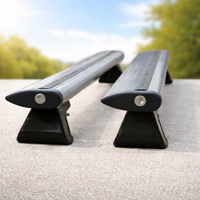 Багажник на крышу авто с замками | Аэро профиль алюминий | 100 кг