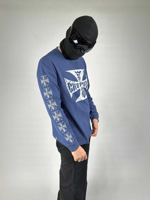 Лонгслів West Coast Choppers hoodie archive кофта синя світшот