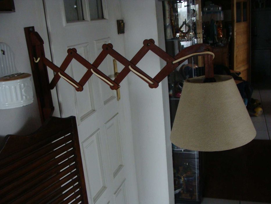 Duński design, Vintage, Mid-Century lampa z drzewa tekowego