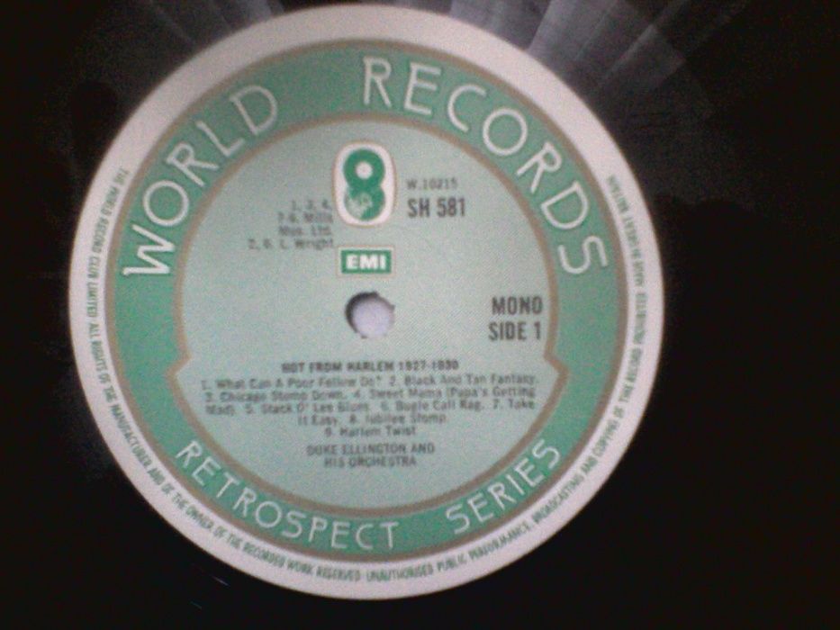 2 Lp Jazz Duke Ellington ‎– Hot From Harlem 1927-1930 UK пластинка