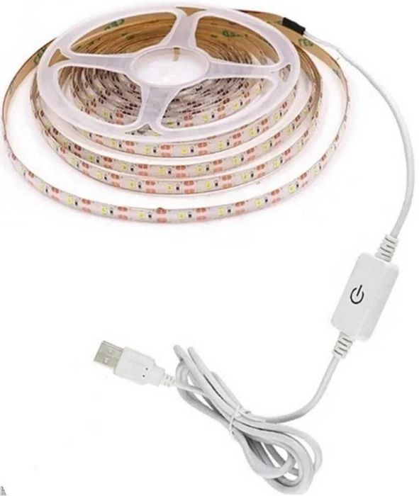 Стрічка лед в силіконі 1 метр з юсб штекером. Лента светодиодная