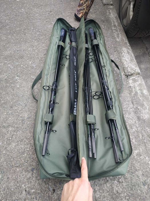 Полужесткие чехлы на 4 карповых или фидерных удилища (трёх частных)