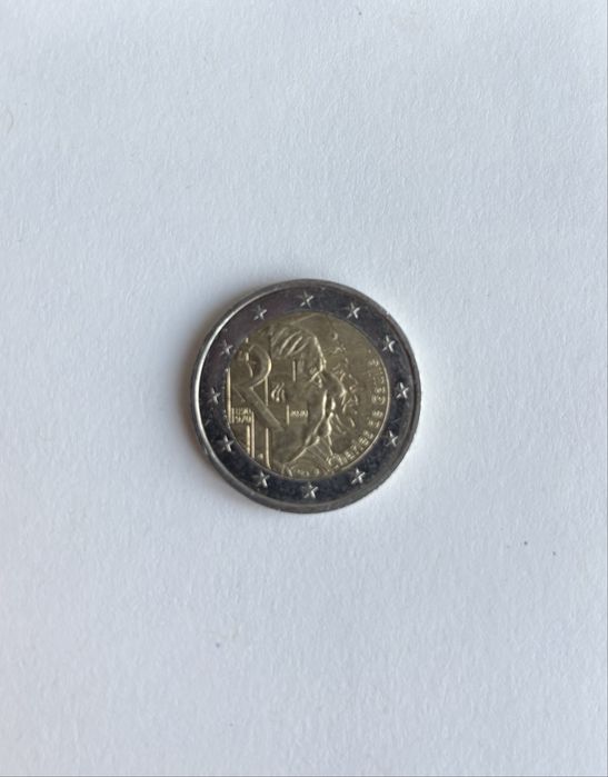 Moeda de 2 euros Charles de Gaulle 2020