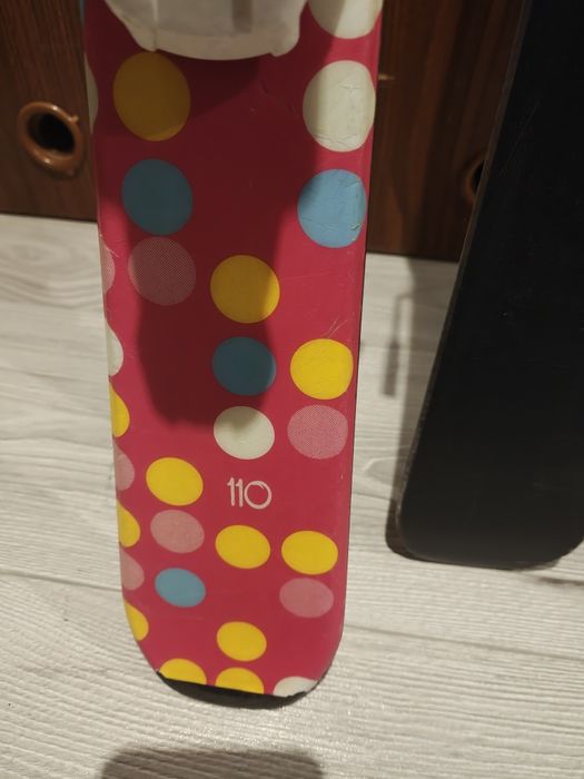 Narty różowe dla dziewczynki 110 cm.