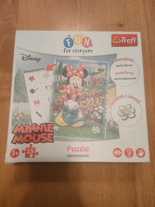 Puzzle sensoryczne 15 el dwustronne Disney Myszka Minnie