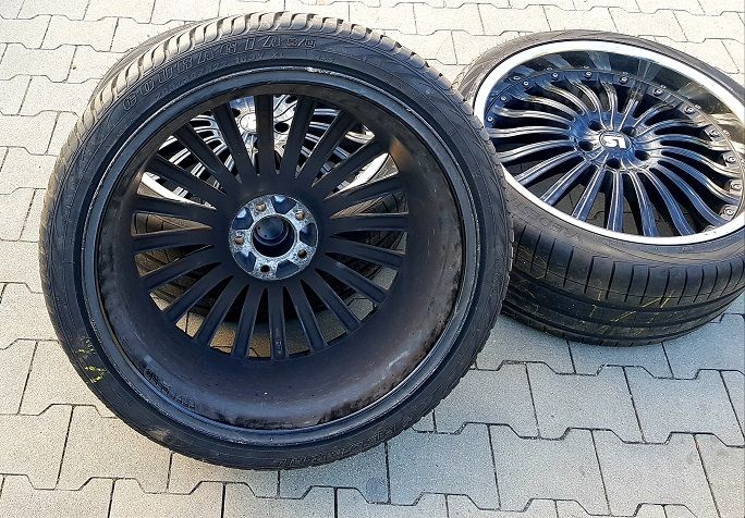 Felgi Koła BMW X5 X6 295/30/22 opony 7mm chrom 10" DOT 1817 ET35