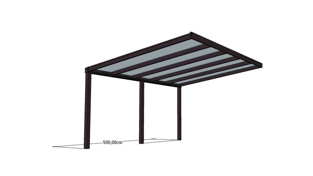 Zadaszenie tarasowe z aluminium / szkło przesuwne / darmowy projekt