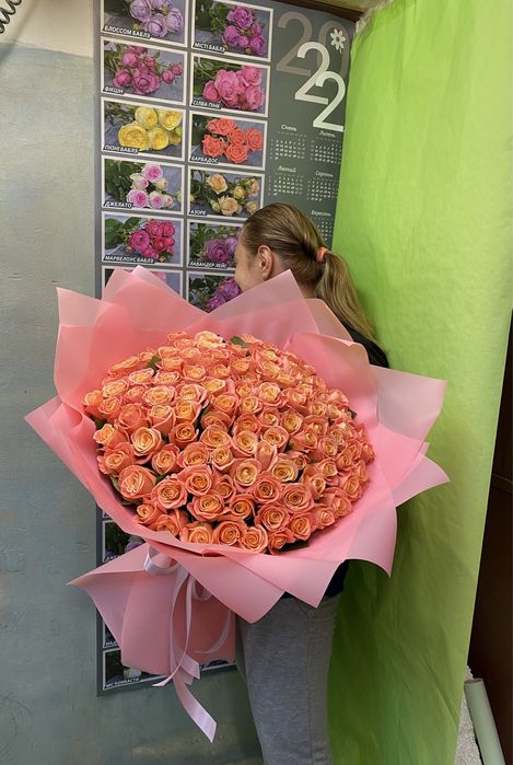 Букет квітів , букет 101 троянда, букет 45, 51 троянда , доставка Київ
