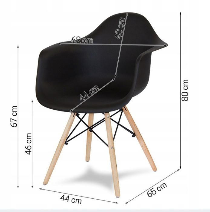Czarne krzesło DAW MILANO DESIGN 211WF