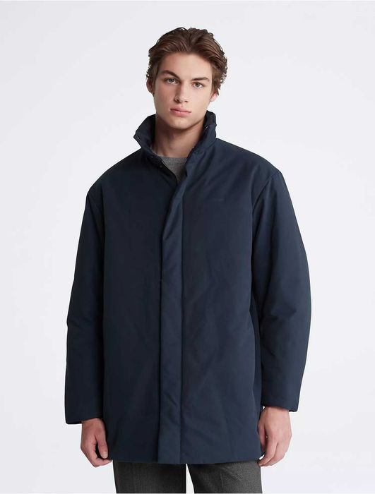 Новая куртка calvin klein (ck cotton blend coat navy) c америки m,l