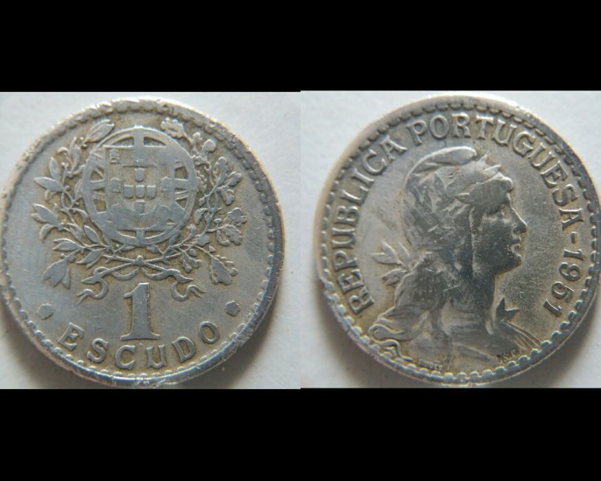 Lote de 7 moedas de 1 escudo Alpaca (Republica Portuguesa)