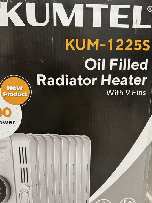 Масляний обігрівач Kumtel KUM-1225S White (2000 Вт/20 м2)