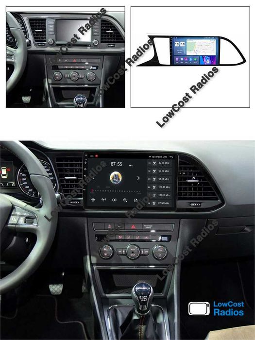 (NOVO) Rádio 2DIN 9" SEAT Leon 5F (De 2012 até 2020) • Android 15 | CARPLAY • ANDROID AUTO
