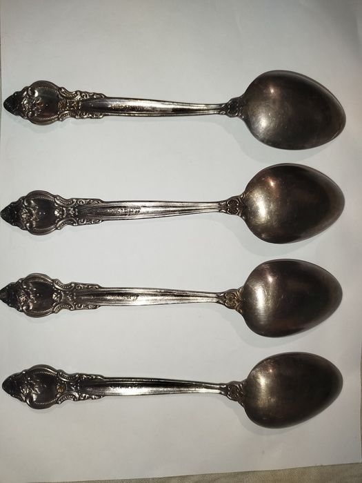 Мельхиоровые ложки ЗиШ «Роза» (Троянда), МНЦ, набор 4 шт.