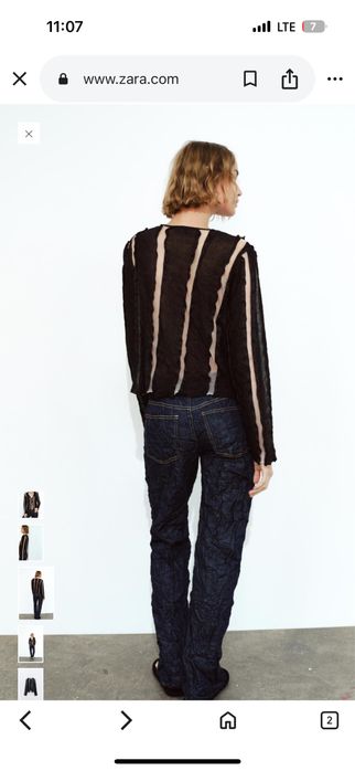 Блуза zara из органзы