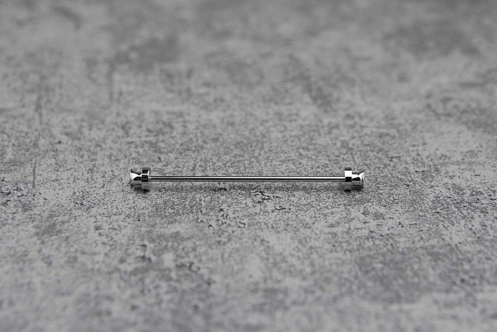 Srebrna szpilka kołnierzyk koszuli sztanga collar pin spinka Poznań