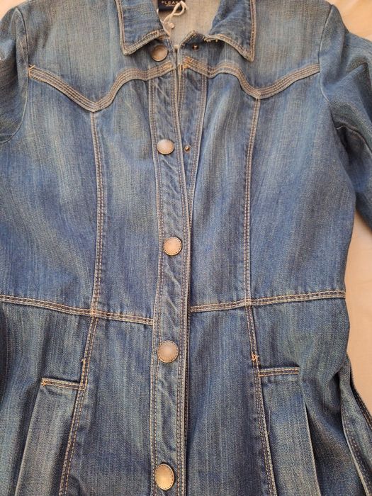 Casaco comprido de ganga da Please