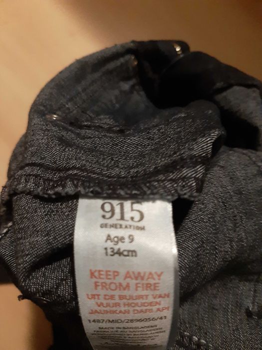 Spodnie jeansy wysoki stan rozm. 134