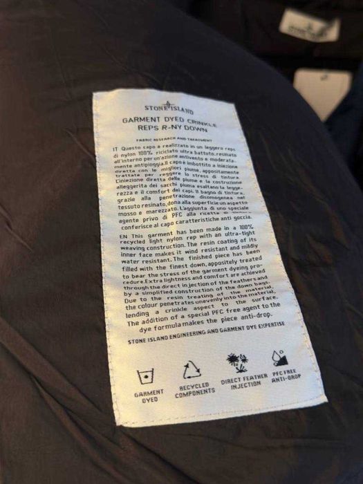 Пуховик Stone Island Down Jacket Черный Оригинал legit